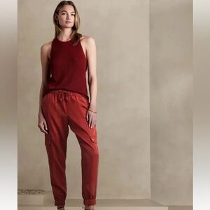 Banana Republic Red Cargo Jogger Pants